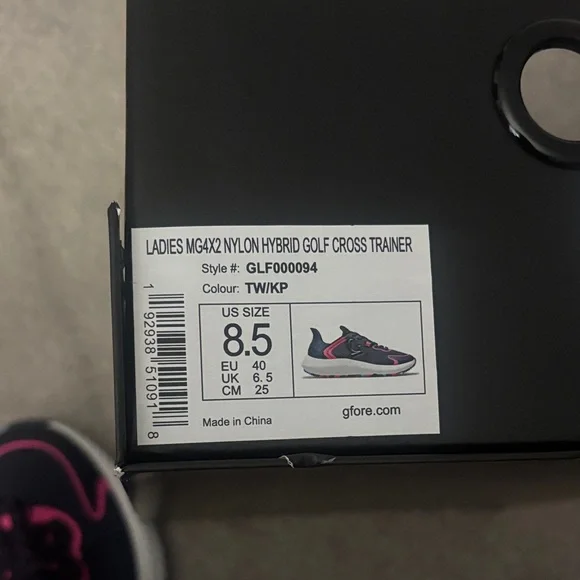 G/FORE Navy Athletic Sneakers with Pink Accents - Picture 5 of 5